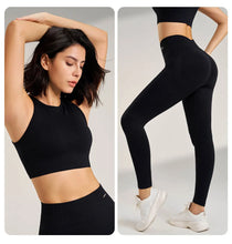Load image into Gallery viewer, Yoga Clothing Set Women&#39;s High Waisted Leggings and Top Two Piece Seamless Fitness Exercise Clothing Fitness Workout Underwear
