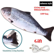 Load image into Gallery viewer, Electric Cat Toy Fish Pet Cat Toys Simulation Fish Swing Kitten Dance Fish Toy Funny Cats Chewing Playing Supplies USB Charging
