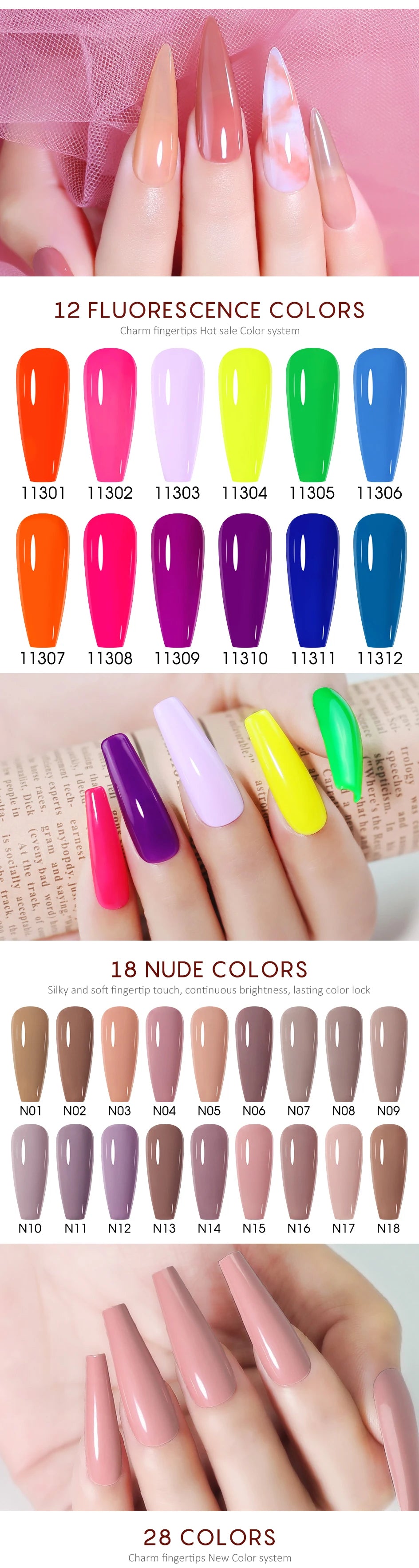 NAILCO 15ml Transparent Nude Color Series Jelly Gel Nail Polish Pink Red Nails Art Manicure Gel Varnishes Gellack Design Lacquer
