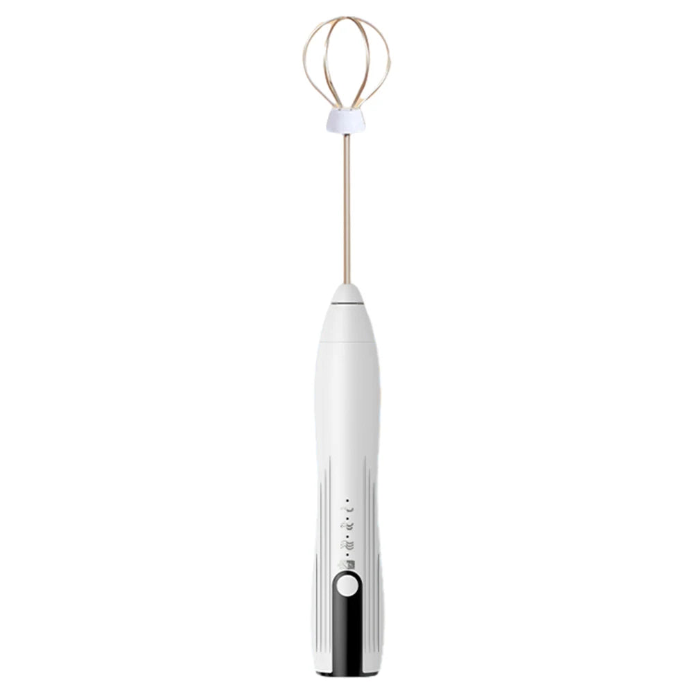 Electric Drink Mixer 3 Speeds Mini Stirrer Whipper Adjustable USB Rechargeable 14000rpm 1500mAh with TYPE-C/Mixing Head Wireless