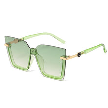 Load image into Gallery viewer, Women Men Sun Glasses Streetwear Large Frame Eyewear GogglesHollow Out Square One-piece Sunglasses Women MenGlasses
