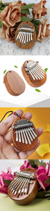 Portable Beginner Finger Piano Wooden Mini Thumb Piano Music Toy 8-sonic Instrument Children's Puzzle Home Decoration Ornaments