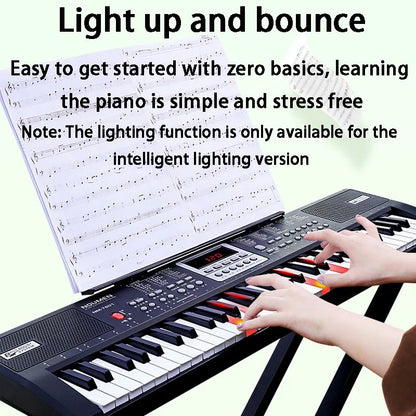 61 Keys Electronic Piano Professional Adult Children Beginner Keyboard Instrument Portable Electronic Organ Musical Synthesizer