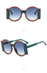 New Round Sunglasses Women Men Cute Brand Designer Elegant Sun Glasses Female Male Big Frame Outdoor Eyewear