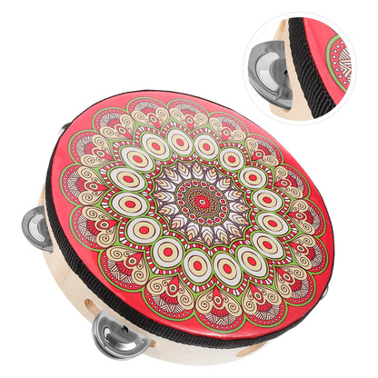 Single Row Hand Drum Tambourine Musical Instrument Adult Percussion Drums Professional Stage Dance Steel Wood Bohemian Kids