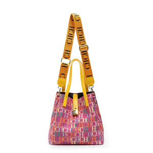 CH New Women's Bags In Europe and The United States Retro Style Large-capacity Handbag Multi Elements Street Trend Bucket Bag