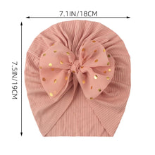 Load image into Gallery viewer, Lovely Shiny Bowknot Baby Hat Cute Solid Color Baby Girls Boys Hat Turban Soft Newborn Infant Cap Beanies Head Wraps
