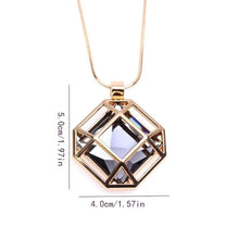 Load image into Gallery viewer, Spring New Simple Fashion Square Hollow Sweater Chain Necklace Clothes Accessories Pendant
