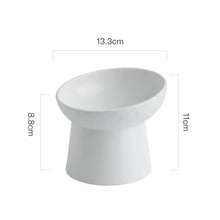 Load image into Gallery viewer, Cat Nordic Style Food Water Bowl Pet Animal Ceramic Eating Dishes High Foot Raised Puppy Cats Matte Bowls Elevated Dog Bowls
