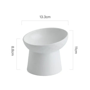 Cat Nordic Style Food Water Bowl Pet Animal Ceramic Eating Dishes High Foot Raised Puppy Cats Matte Bowls Elevated Dog Bowls