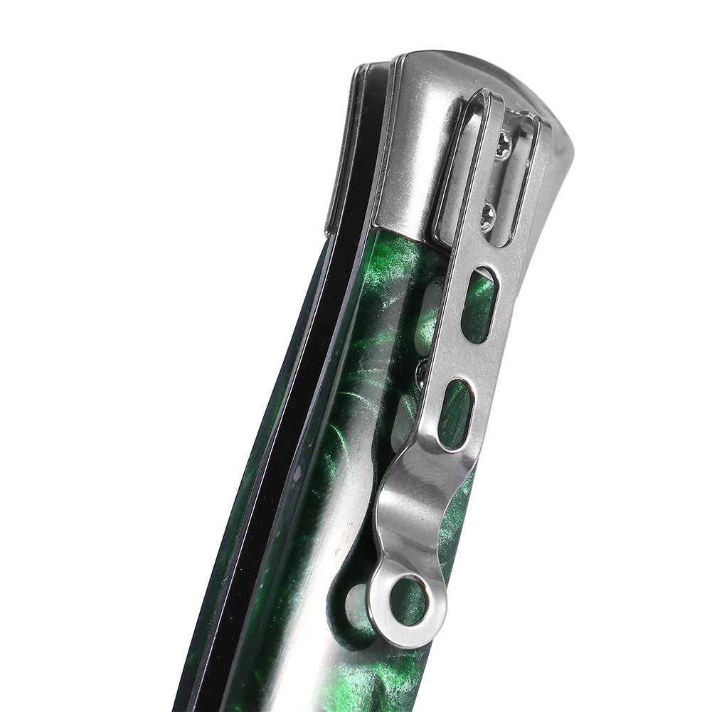 Knife Comb Pocket Comb Spring Comb 3Colors Stainless Steel Switchblade Spring Pocket Oil Hair Comb Foldable Hairstyling Brush