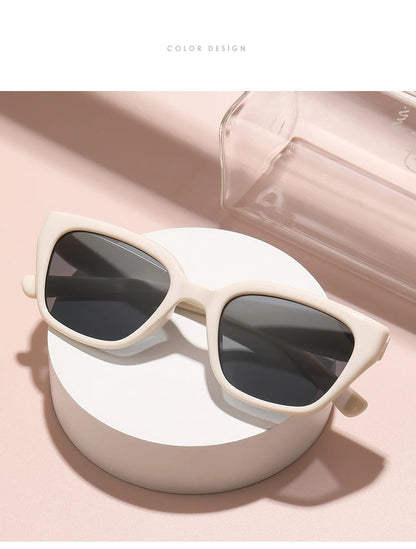 Sunglasses For Women With High-end Face, Small Anti-uv Large Frame Retro Cat Eye Glasses 2025 New Sunglasses 9673