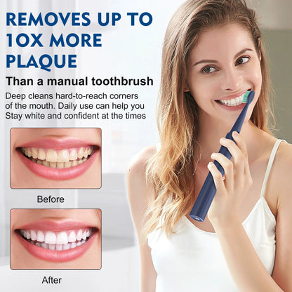 Electric Toothbrush Rechargeable With 8PCS Replacement Head Smart Timing Tooth Brush 5 Modes Teeth Clean Whitening Sonic Toothb
