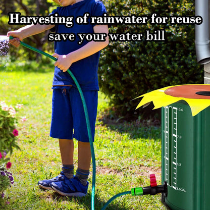 100-380 Gallon Rain Barrel Collapsible PVC Rain Collection System with Three Spigots Water Storage Tank Water Barrel Collector