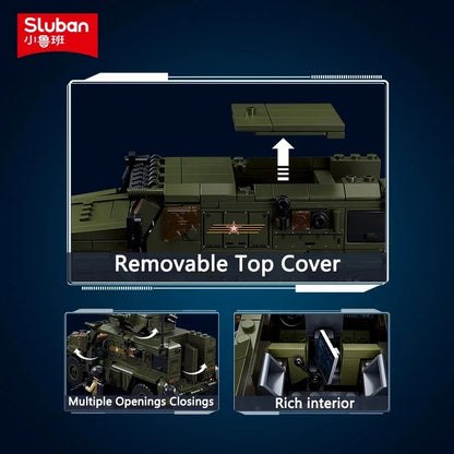 519PCS Typhoon VDVS Assault Armored Vehicle Building Blocks Model with Mini Figures Creative Play Toy Gift for Kids Collectors