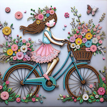Load image into Gallery viewer, Ride a bike Shape Diamond Art Painting Kit for Adult Beginner,Crystal Diamond Dot Kit for Home Wall Decoration Giftos
