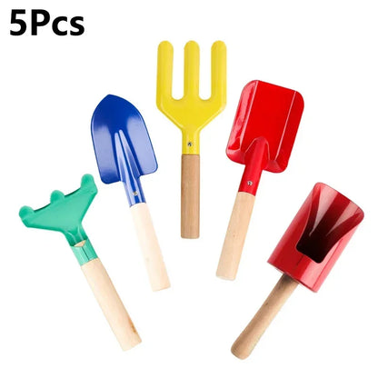 1/3/5/6Pcs Kids Gardening Tool Set Children Spoon Shovel Rake Trowel Fork Digging Toys Portable Safe Beach Sand Playing Tools