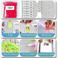 Load image into Gallery viewer, AB Diamond Cross Stitch Painted A bunch of colorful hydrangeas 5D DIY Diamond Embroidery Rhinestone Painting Diamond Painting
