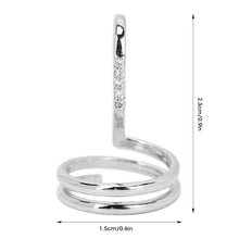 Load image into Gallery viewer, Decorative Nail Ring Fashion Fingertip Jewelry Nail Art Ring Ladies Wearing Nail AccessoriesPlatinum
