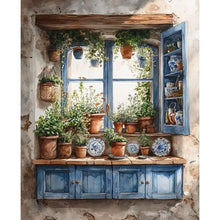 Load image into Gallery viewer, Diamond Painting Landscape Window Kit Full Embroidery Flower Wall Decorative Rhinestone Pictures For Home Decor

