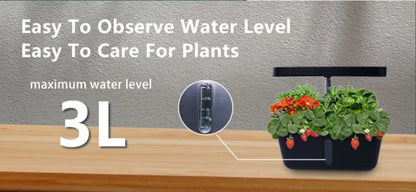 Plant Hydroponic Machine with Lifting Rod Planting Vegetables Intelligent Flowerpot Household LED Lights Hydroponic System