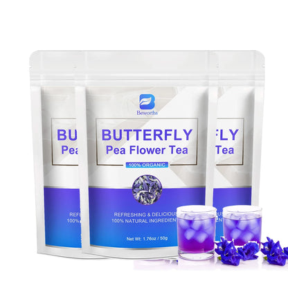 BEWORTHS 100% Natural Butterfly Herb Extract Enhances Immunity, Rich in Vitamin C and E Antioxidant Supplements for Beauty