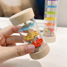 Load image into Gallery viewer, Wooden Rain Sound Tube Instrument Rain Maker Rain Stick Musical Instrument Hourglass Music Shaker Toy Hearing Enlightenment Toys
