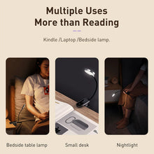 Load image into Gallery viewer, Baseus LED Clip Table Lamp Stepless Dimmable Wireless Desk Lamp Touch USB Rechargeable Reading Light LED Night Light Laptop Lamp
