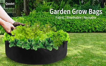 10/40/50/100 Gallons fabric garden raised bed round planting container grow bags fabric planter pot for plants nursery pot