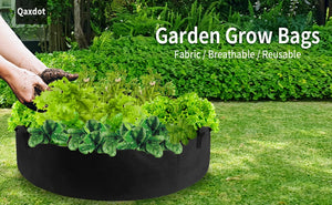 10/40/50/100 Gallons fabric garden raised bed round planting container grow bags fabric planter pot for plants nursery pot