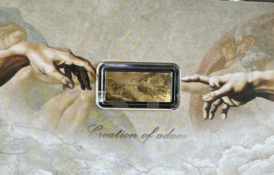 2025 1/1000 Oz .9999 Fine Gold Niue Creation Of Adam Commemorative Gold Bar