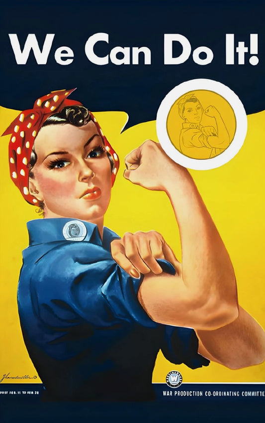 Rosie the Riveter We Can Do It! 1/1000 oz .9999 Commemorative Gold Coin in Card