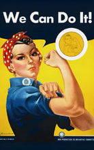 Load image into Gallery viewer, Rosie the Riveter We Can Do It! 1/1000 oz .9999 Commemorative Gold Coin in Card

