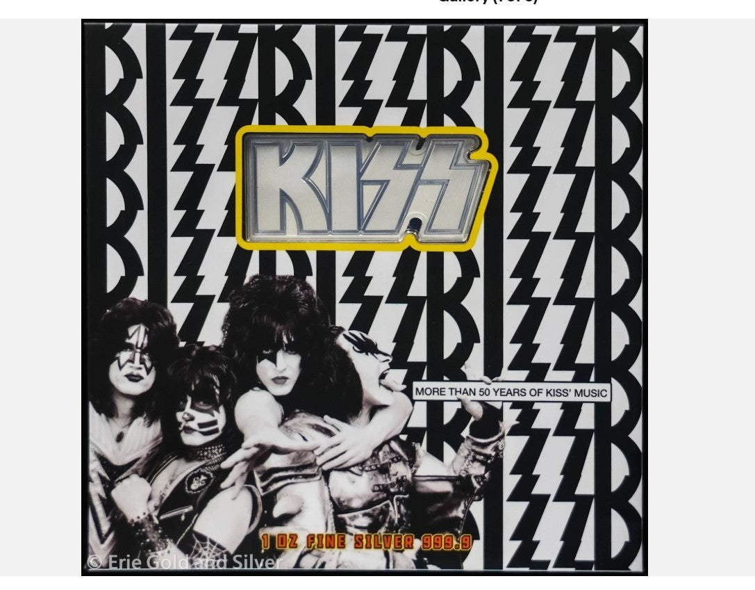 2024 KISS 50th Anniversary 1 oz Silver Proof-Like Shaped Token in OGP
