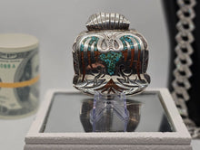 Load image into Gallery viewer, Vintage Navajo Indian 925 Silver Watch Band W/ Turquoise Native American Jewelry

