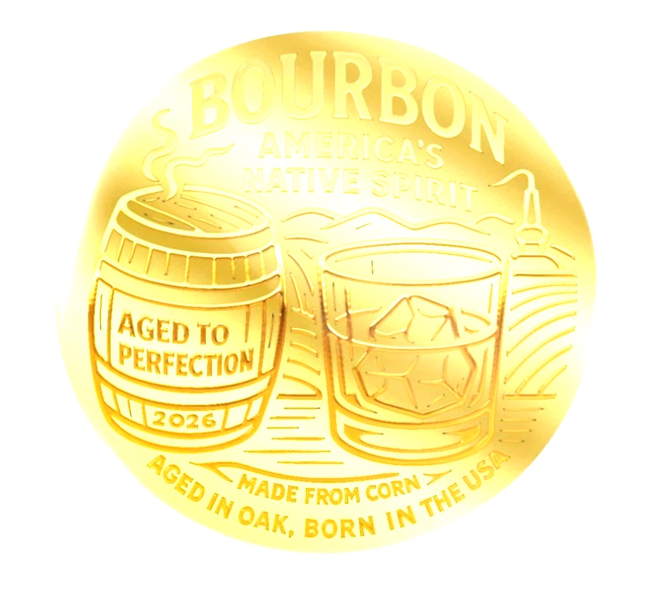 2026 Niue Bourbon 1/1000 oz .9999 Commemorative Gold Coin in Assay