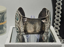 Load image into Gallery viewer, Vintage Navajo Indian 925 Silver Watch Band W/ Turquoise Native American Jewelry
