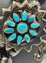 Load image into Gallery viewer, Vintage Native American Sterling Silver Jewelry with Turquoise Inlay 925 Silver
