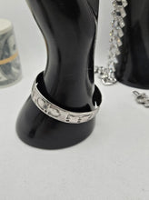 Load image into Gallery viewer, Native American Navajo Stamped Cuff Bracelet Sterling Silver Story Tribal Art 8"
