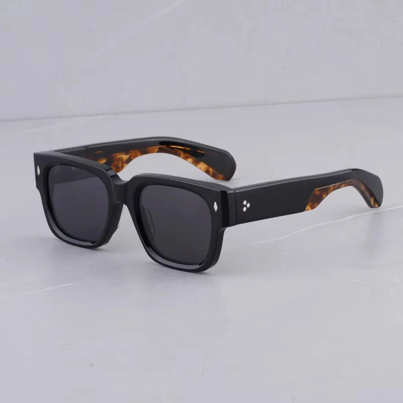 Sunglasses for Men Vintage Acetate Luxury Designer Sunglasses Women Occhiali Da Sole Da Uomo ENZO Red Lens Sunglasses