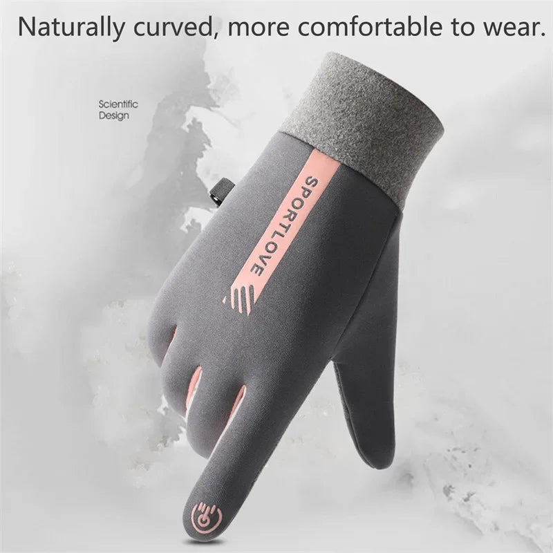 Winter Gloves Women Cycling Bike Thermal Cold Resistance Wind Waterproof Bicycle Warm Outdoor Running Skiing Mittens