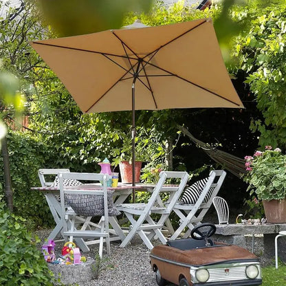 2x3 m Rectangular Patio Umbrella Cloth Replacement Canopy Heavy Duty Cantilever Parasol Top For Outdoor Deck, Backyard