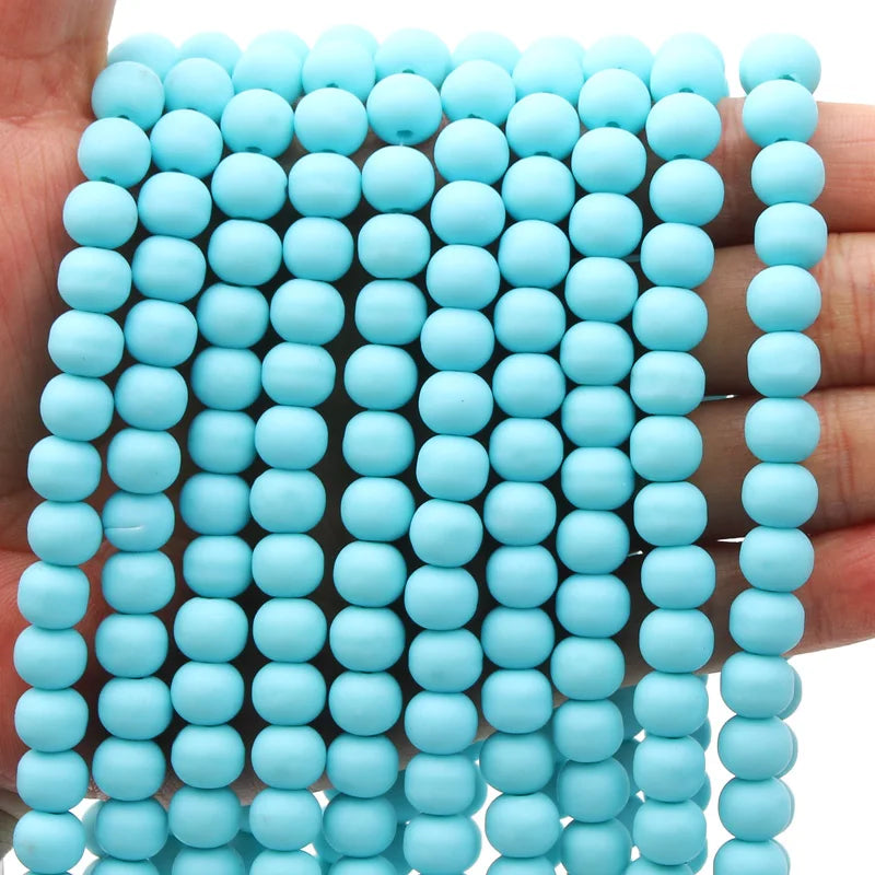 1 String 6/9mm Clay Round Beads Loose Spacer Beads Polymer Clay Beads For Jewelry Making Diy Boho Bracelet Necklace Accessorie