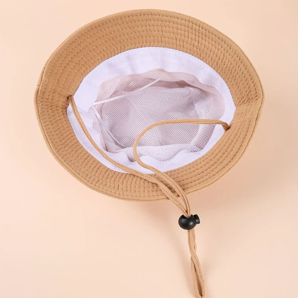 Baby Hat for Boys Girls Summer Panama Solid Color Beach Sun Hats Kids Breathable Toddler Sun Cap Children UV Protection Cap