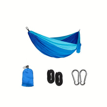 Load image into Gallery viewer, Portable outdoor camping hammock, suitable for backpacking, beach, backyard, garden, hiking, all seasons.
