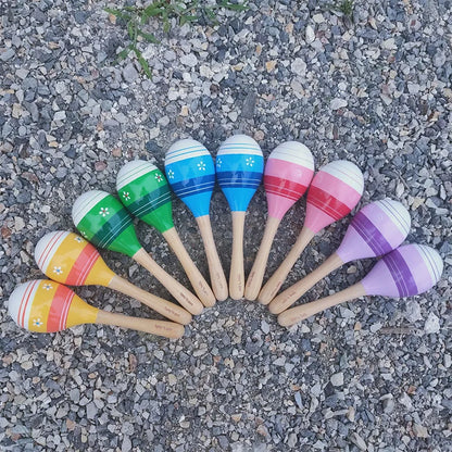 Wooden Handicrafts Colored Medium Sand Hammer Instruments Children's Music Toys Children's Percussion Instruments