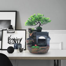 Load image into Gallery viewer, LED Desktop Water Fountain Waterfall Ornament w/ Pump Office Home Indoor Decor
