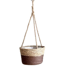Load image into Gallery viewer, Garden Hanging Planter Macrame Plant Storage Basket Jute Rope Woven Indoor Outdoor Flower Pot Holder Plant Hangers Home Decor
