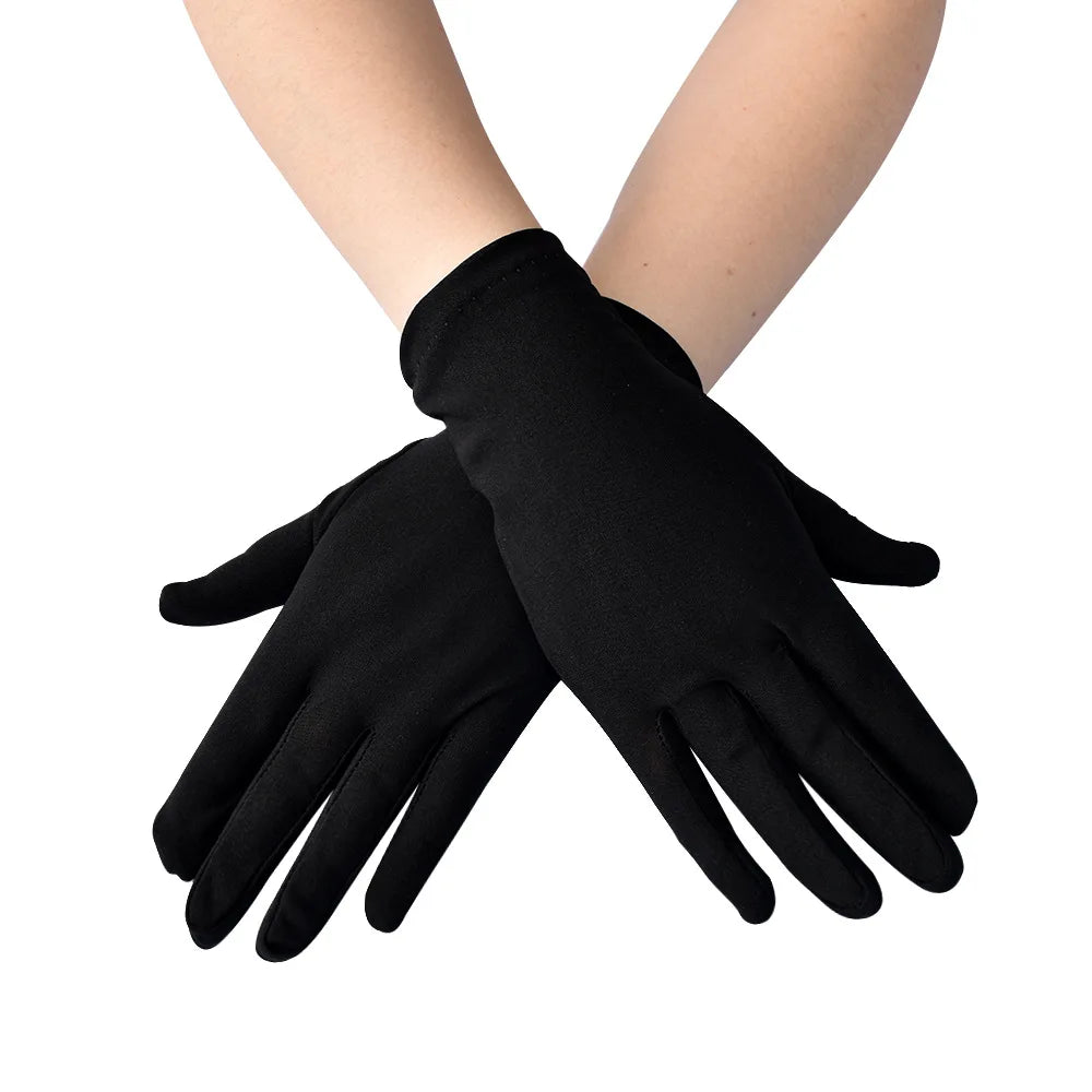 Women Fashion Gloves for Spring Summer Sunscreen Female Thin Solid Color Ceremonial Performance Dance Breathable Driving Gloves