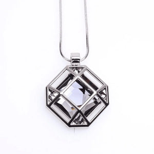 Spring New Simple Fashion Square Hollow Sweater Chain Necklace Clothes Accessories Pendant